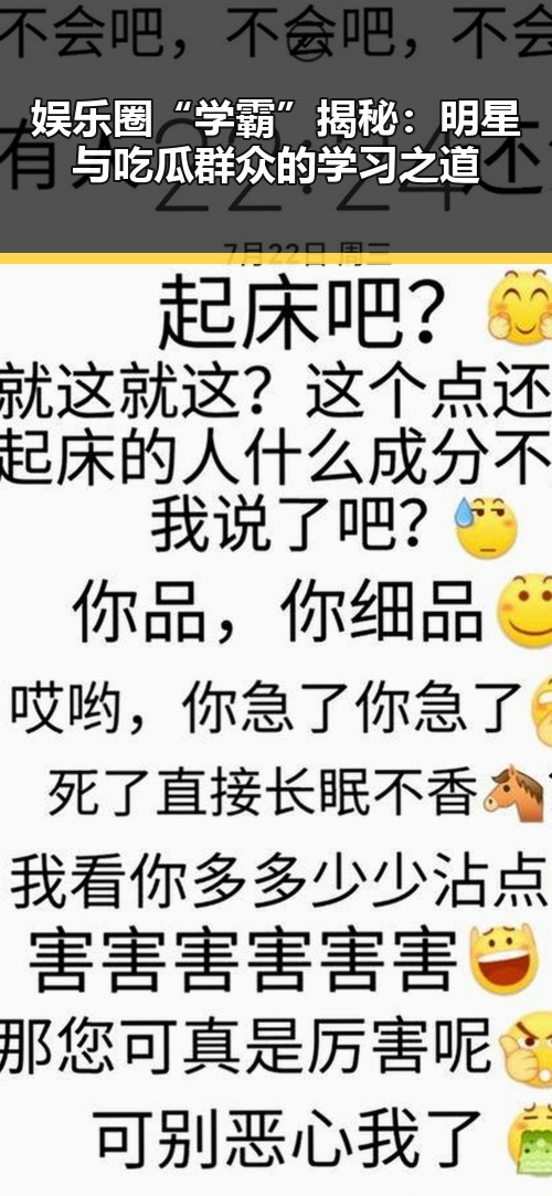 娱乐圈“学霸”揭秘：明星与吃瓜群众的学习之道