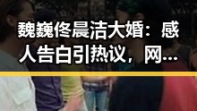魏巍佟晨洁大婚：感人告白引热议，网友纷纷点赞❤️